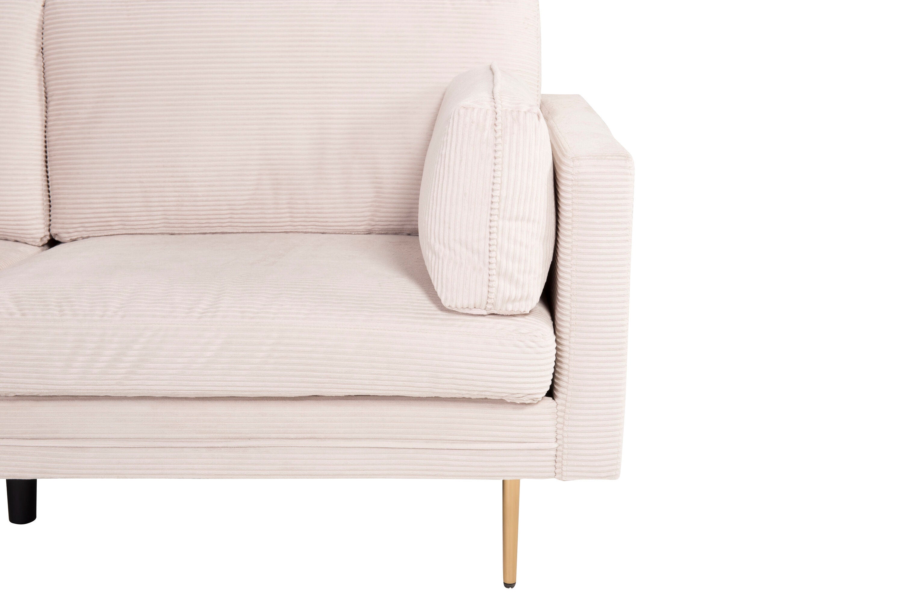 Boom 3-sitssoffa – Beige Manchester, Retro & Modern Design