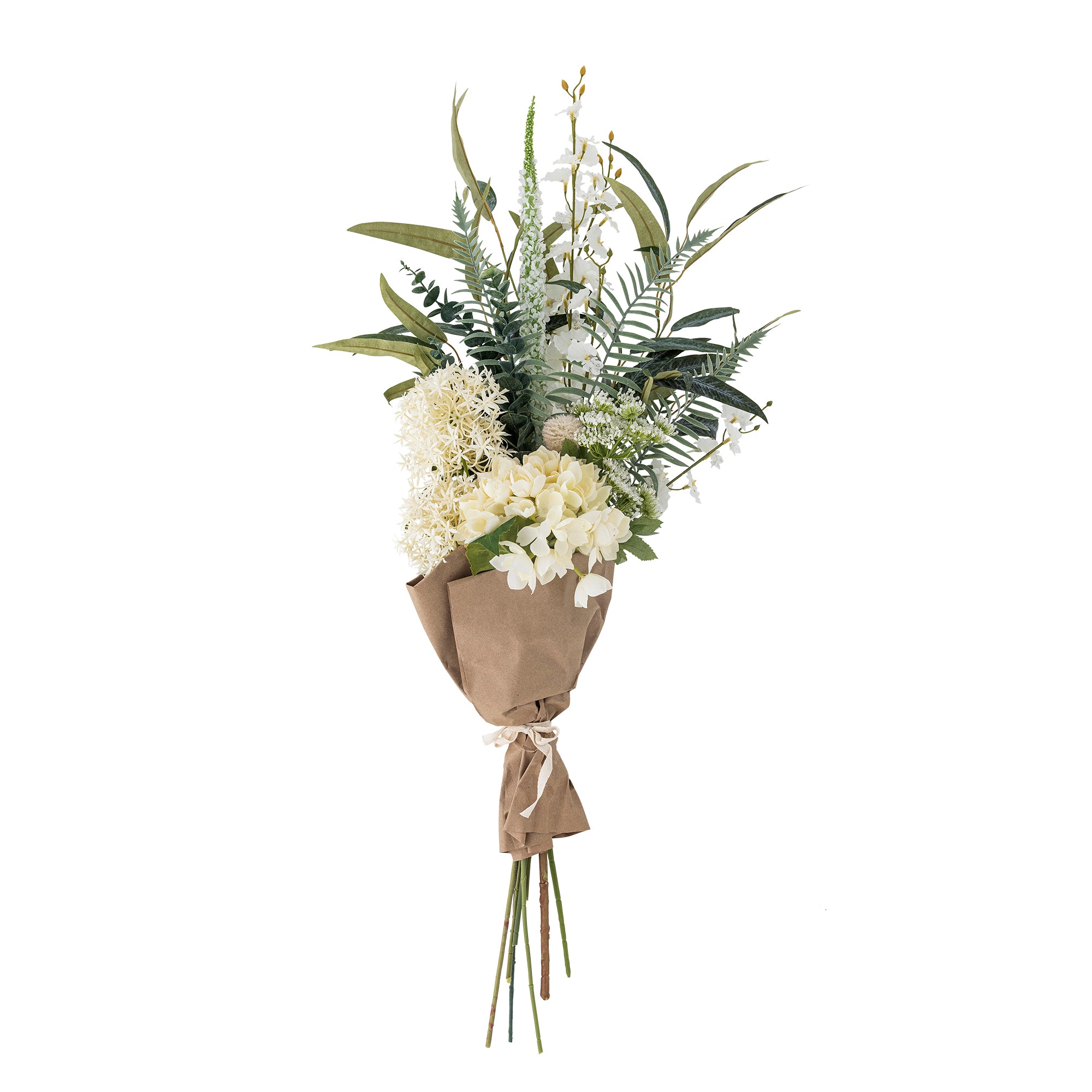 Konstgjord Bukett Symphony – Vit Blomsterdekoration med Harmonisk Elegans