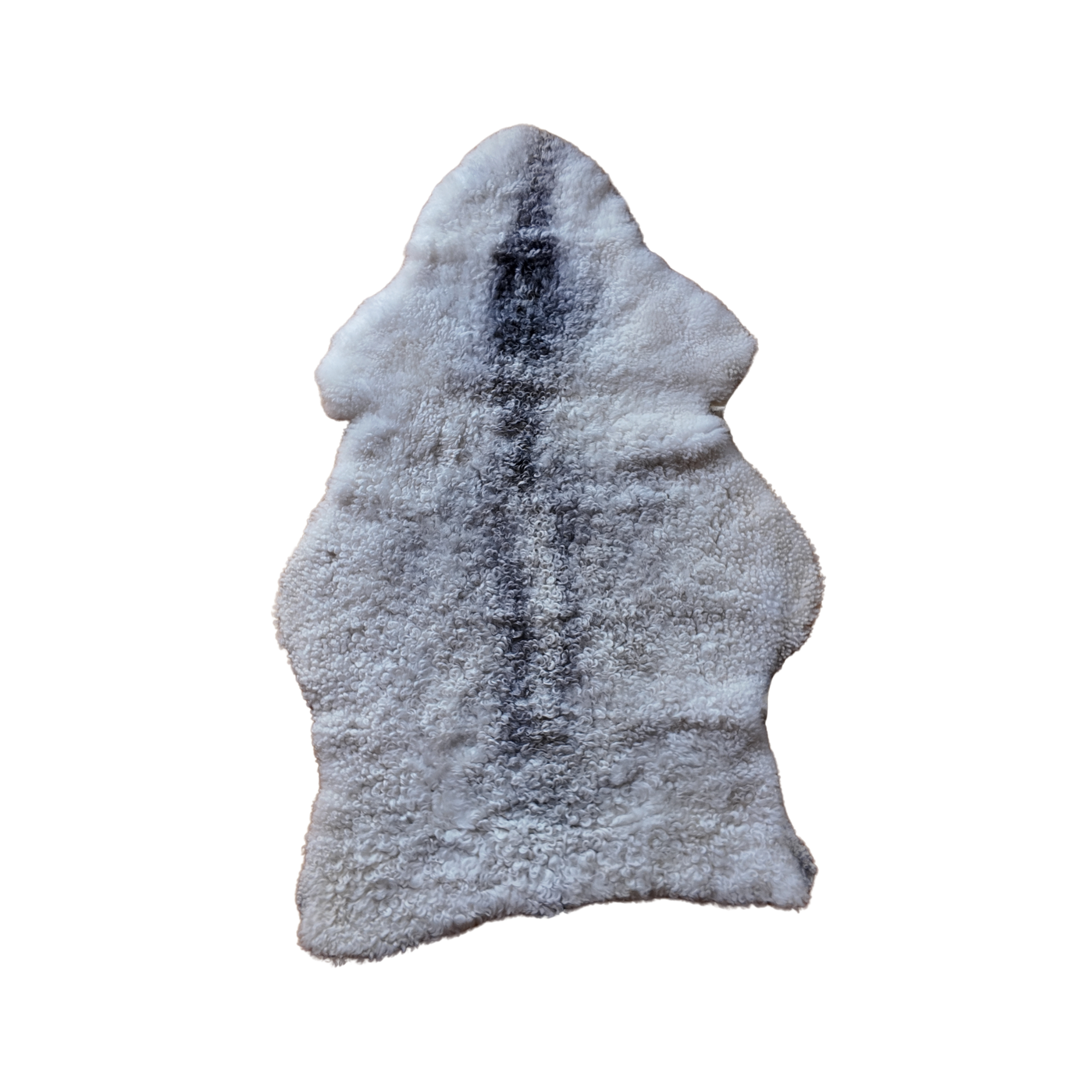 Svenskt Lammskinn Vitt & Grått – Lockigt Fårskinn med Naturlig Känsla