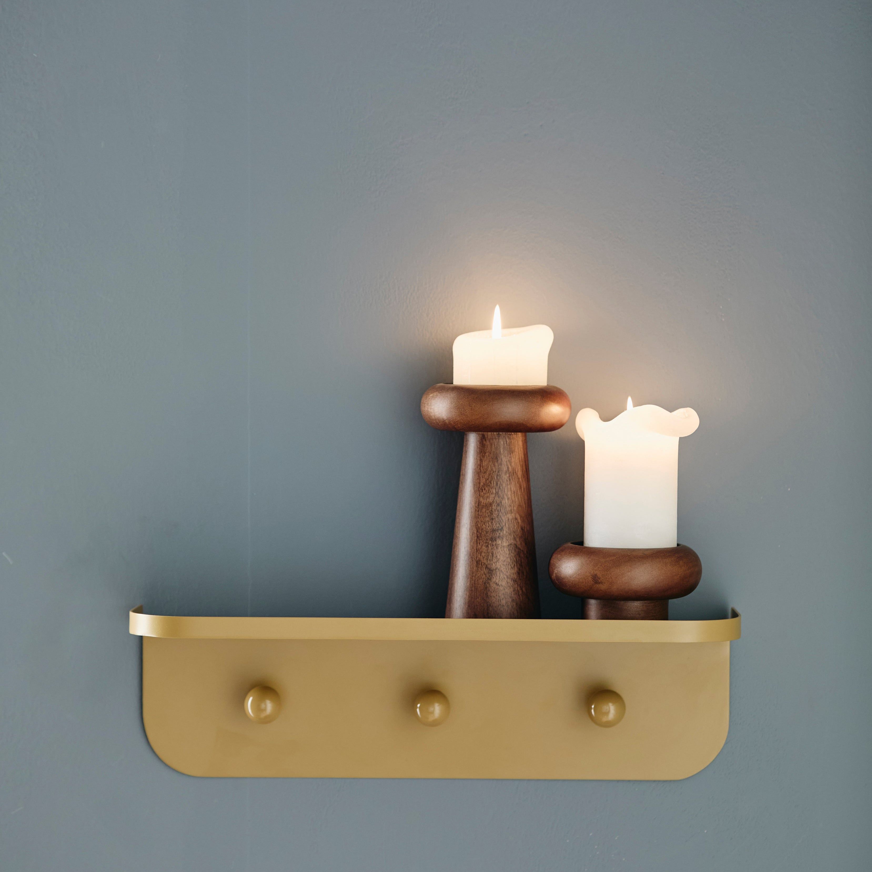 BAWE Ljusstake S – Naturlig Skönhet i Mörkt Trä