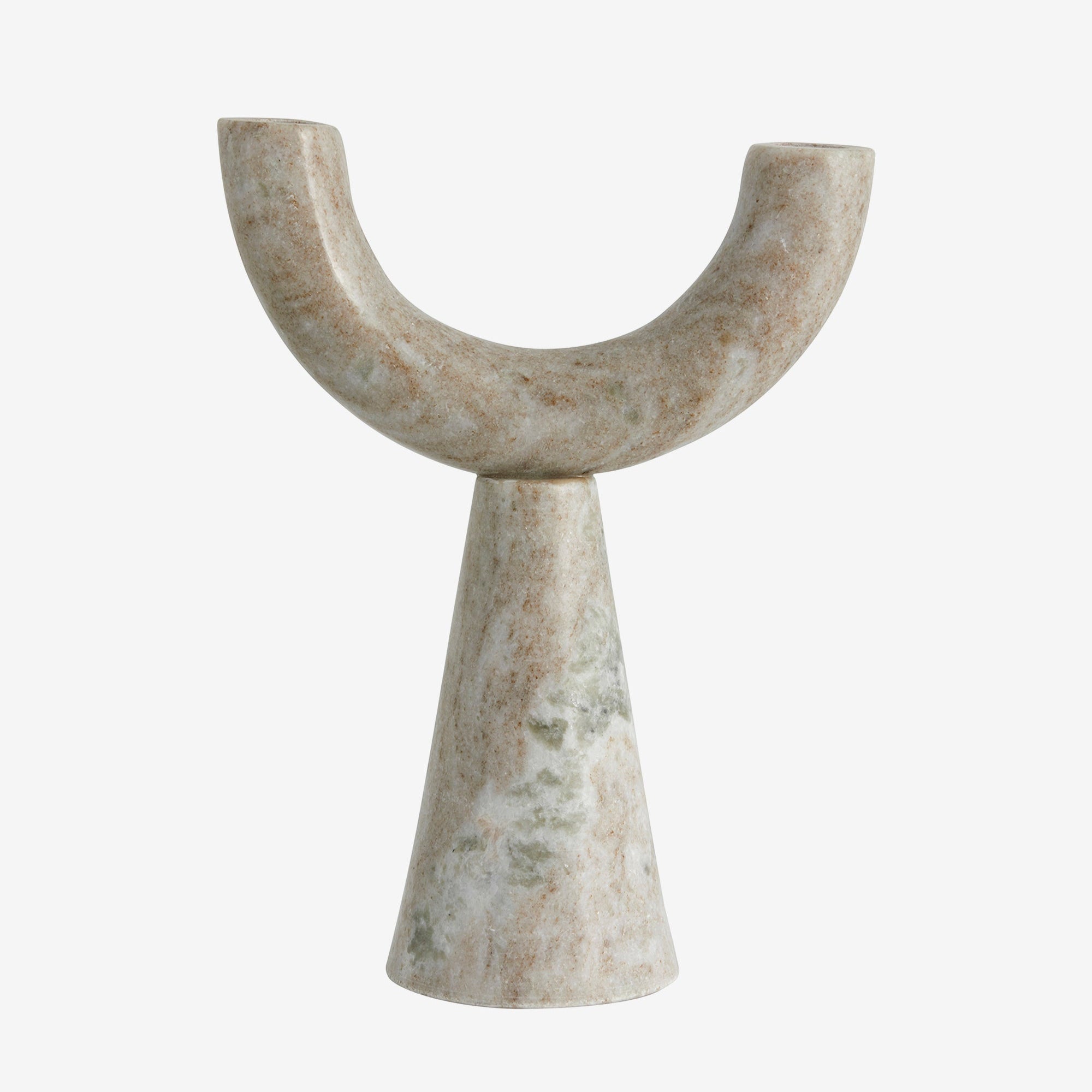 RIF Ljusstake i Ljus Marmor – För 2 Ljuskällor