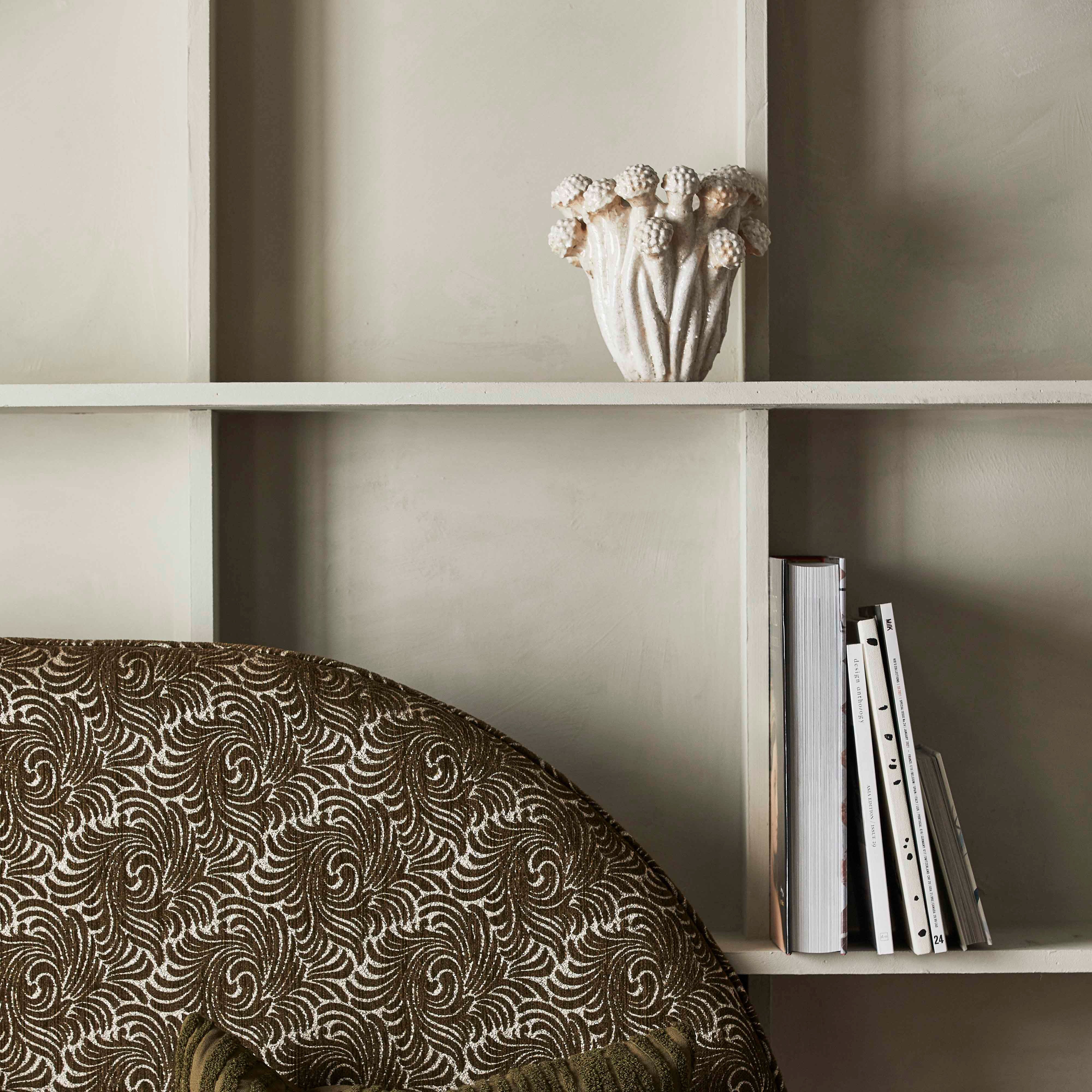 FUNGI Vas – Skulptural Keramik i Offwhite