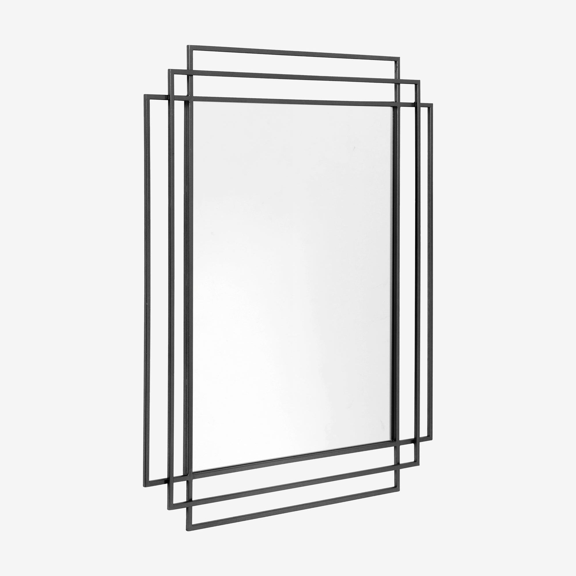 SQUARE Spegel – Minimalistisk Design i Svart Järn