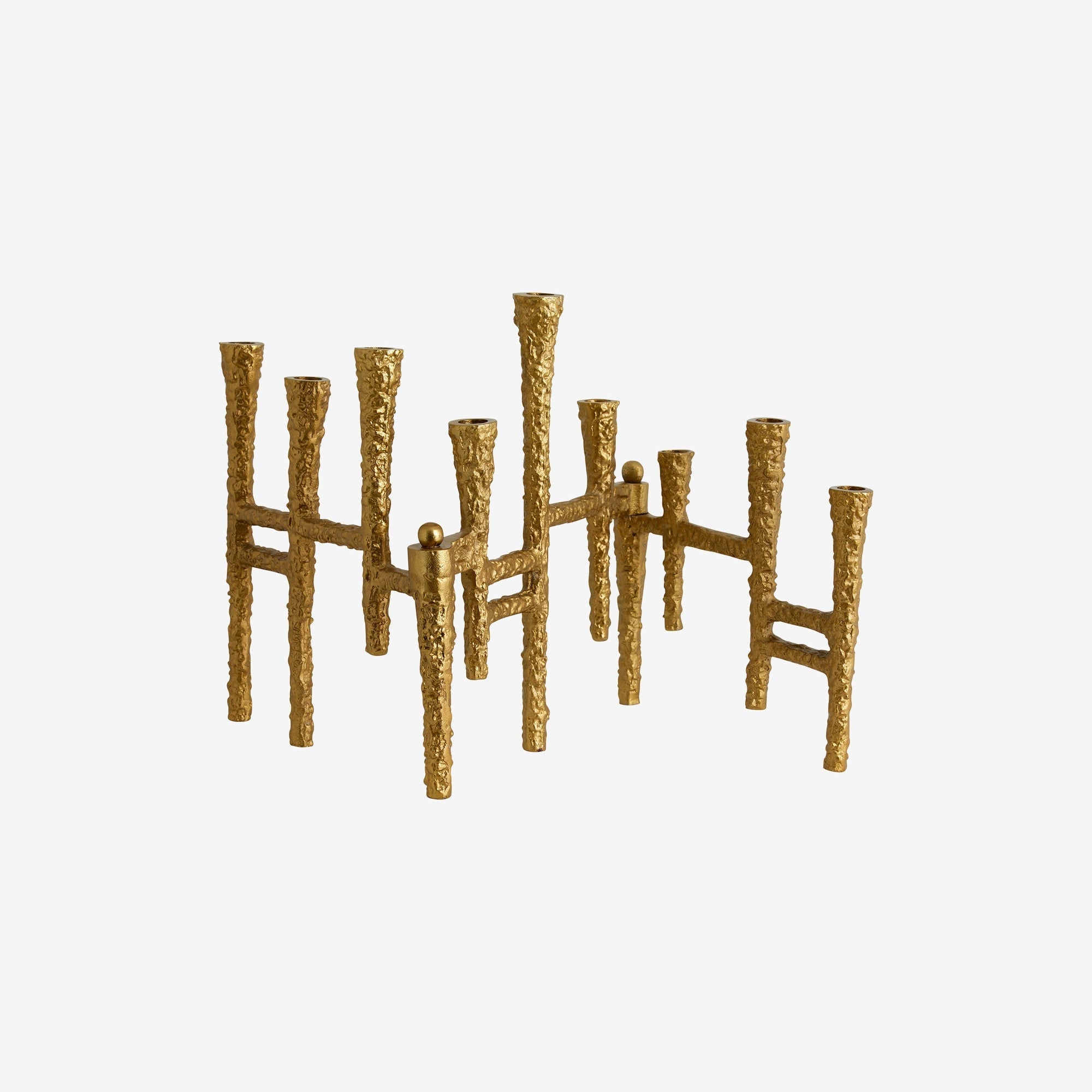 VAILA Ljusstake - Böjbar Skulptur i Guldfinish