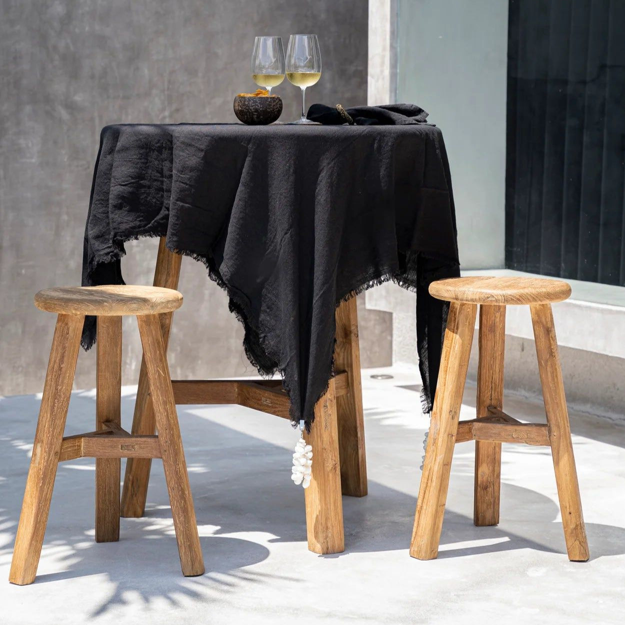 Fusuma Barstol – Rustik Elegans i Återvunnet Teak