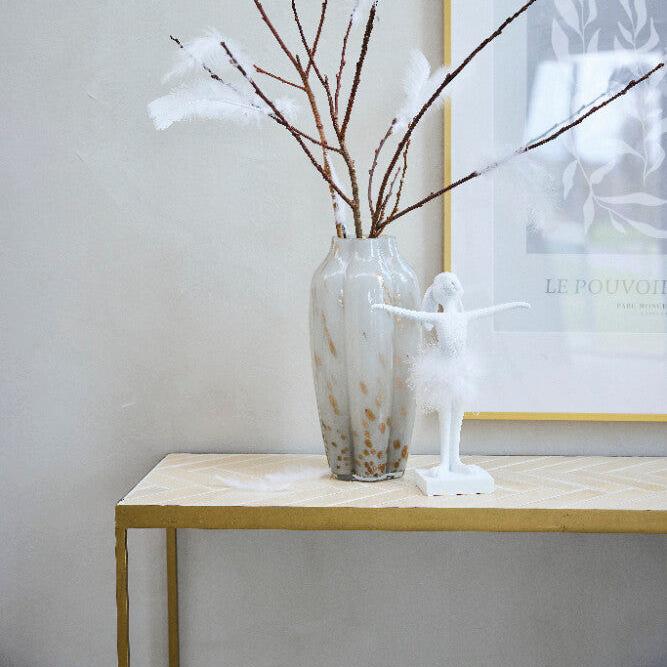 Marcera Konsolbord 100x80 cm - Guld med Klinker