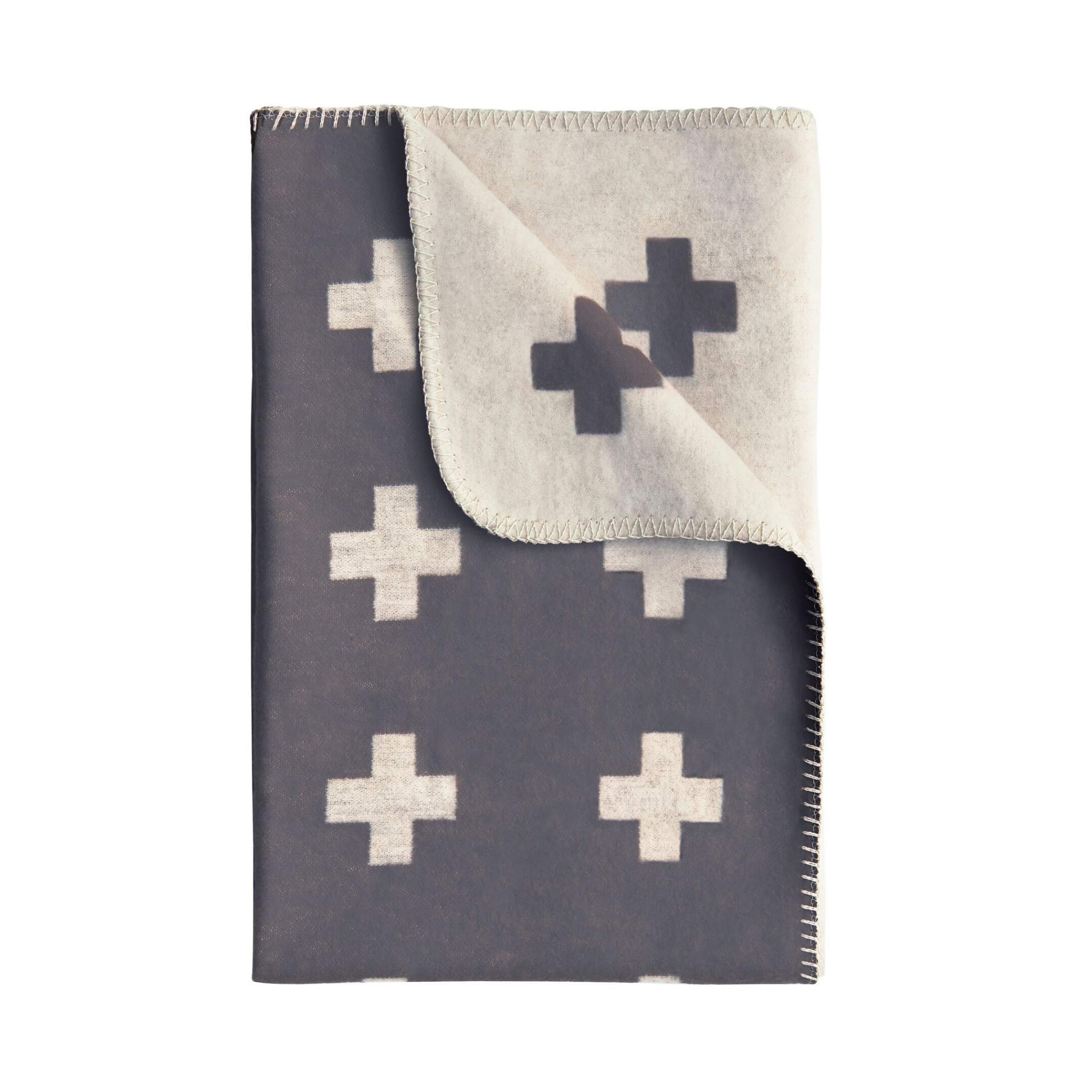 Cross - Pläd i Ekologisk Bomull | Grå 150 X 240 cm