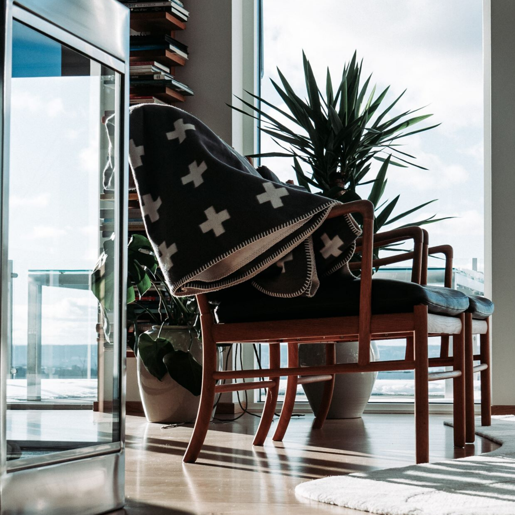 Cross - Pläd i Ekologisk Bomull | Grå 150 X 240 cm