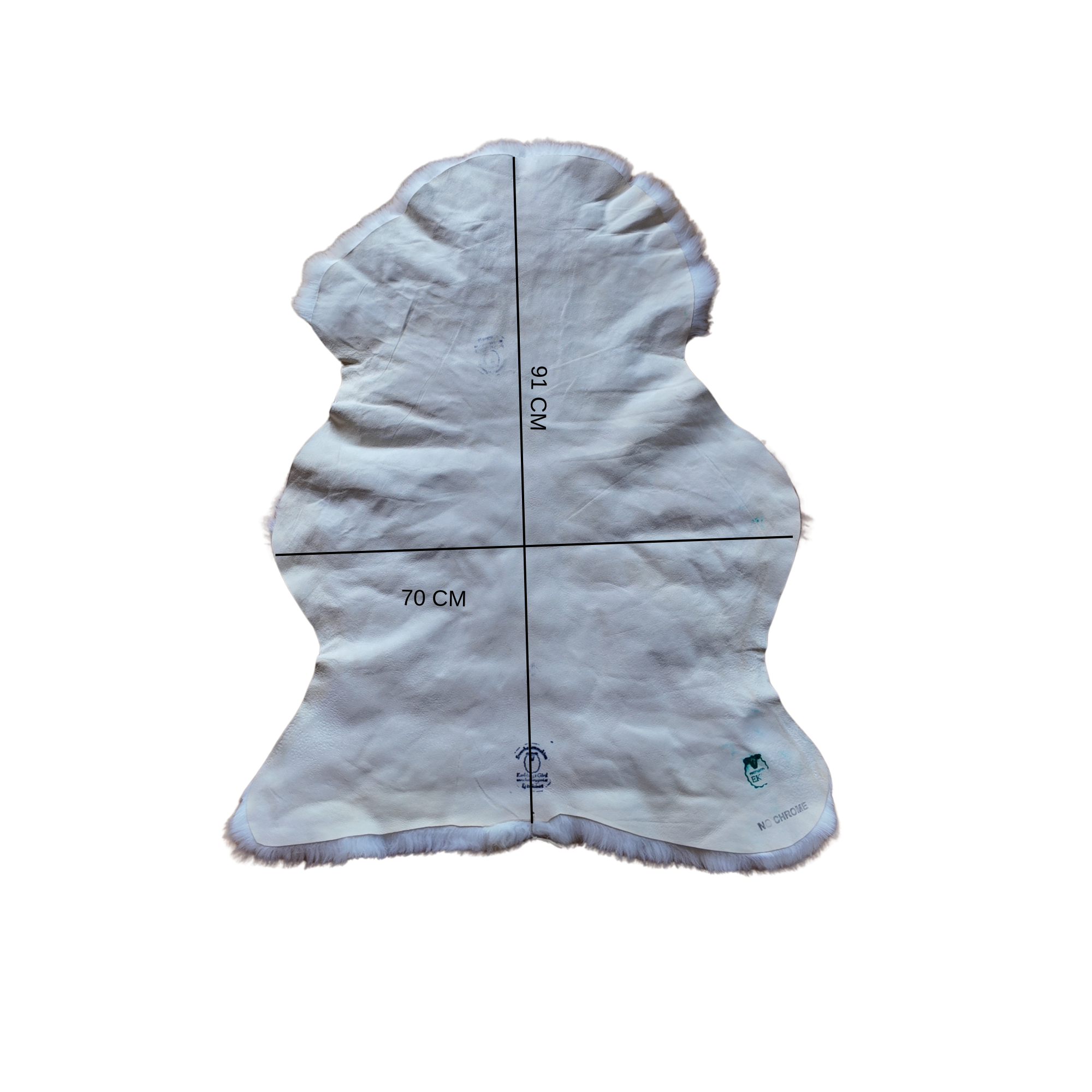 Svenskt Ekologiskt Lammskinn Vitt Klippt – Mjukt Fårskinn i Naturlig Ton