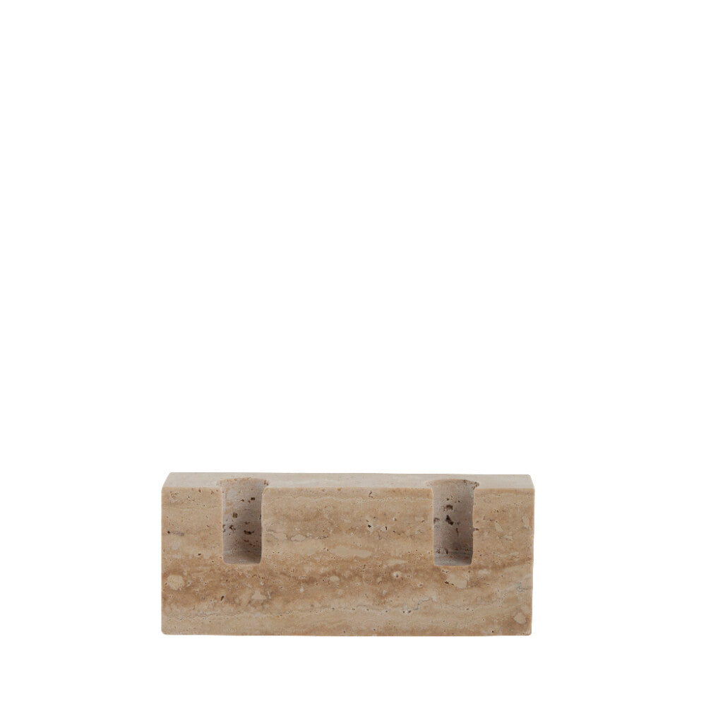 Travina ljusstake 6 cm, sandmarmor