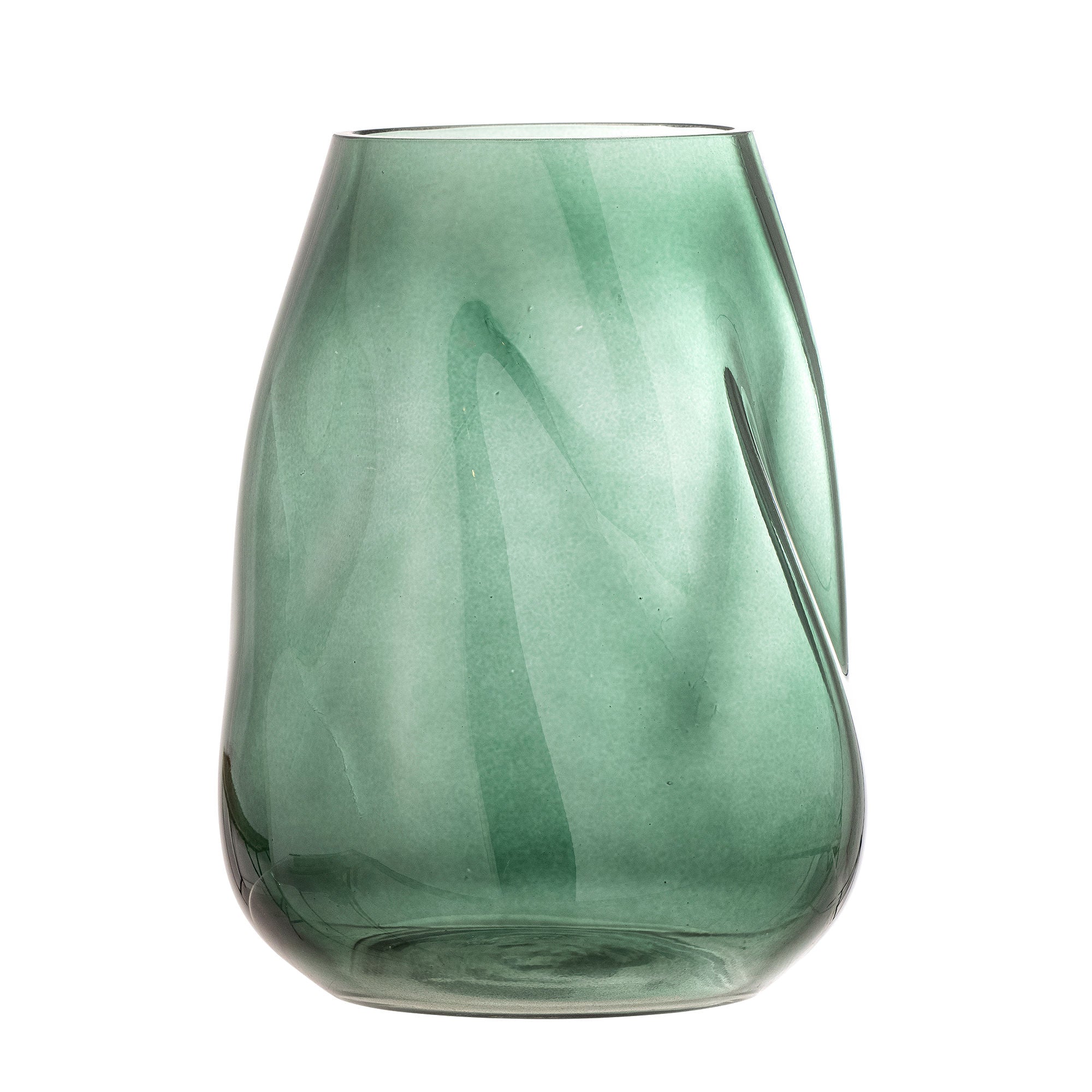 Ingolf Vas – Grön Glasvas med Karaktär & Mjuk Twist