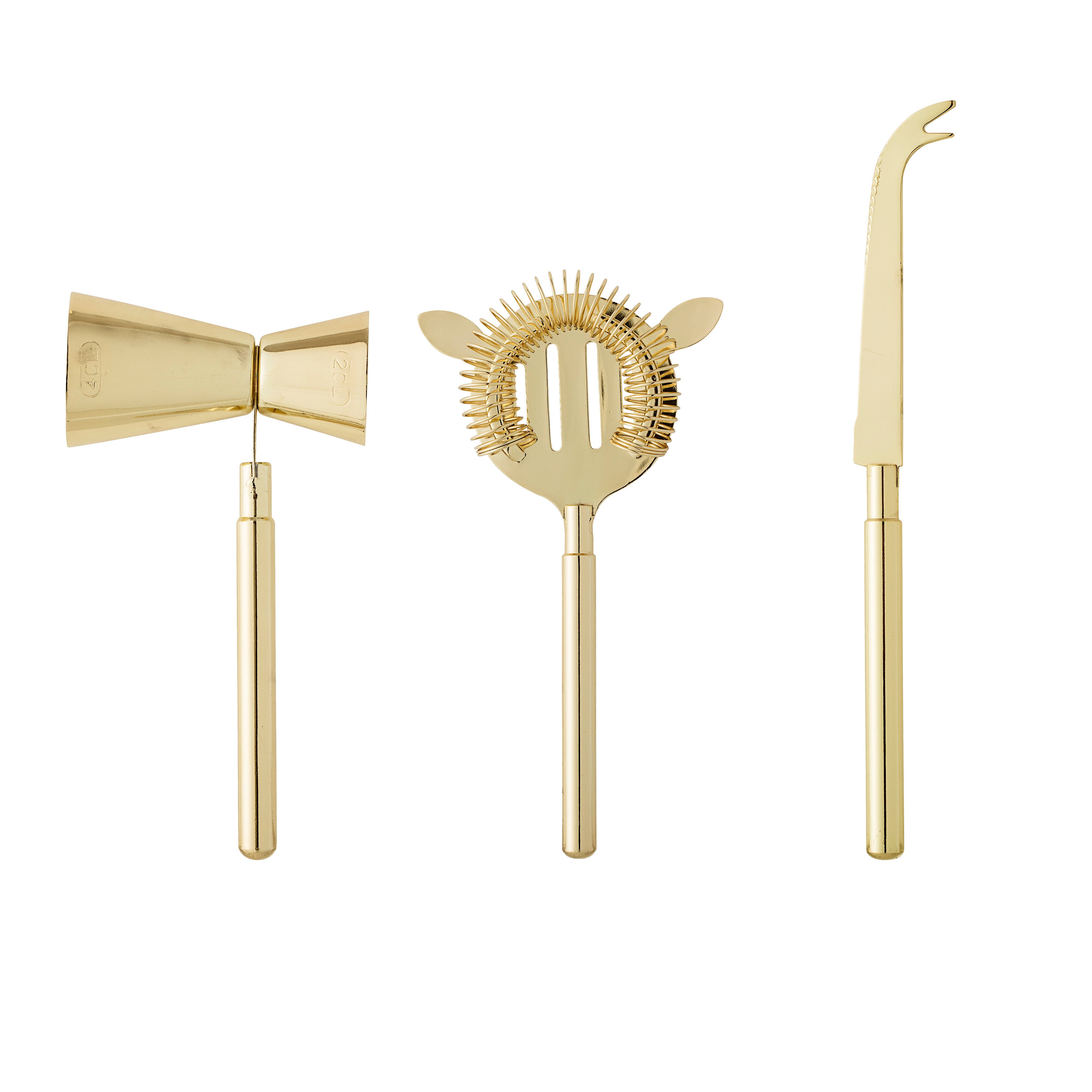 Cocktailset i guld – elegant barset i rostfritt stål för drinkar och servering