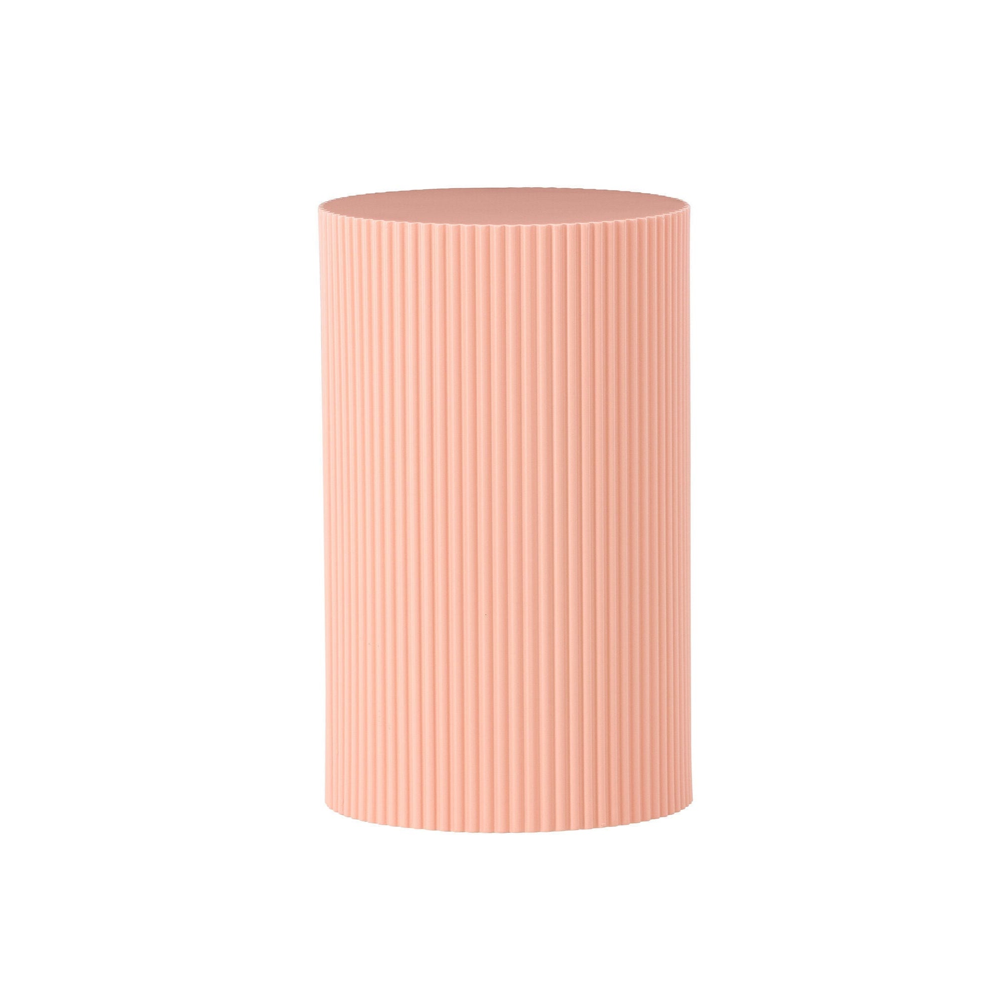 Lenox Sidobord – Peachfärgat Sidobord i MDF med Räfflad Design