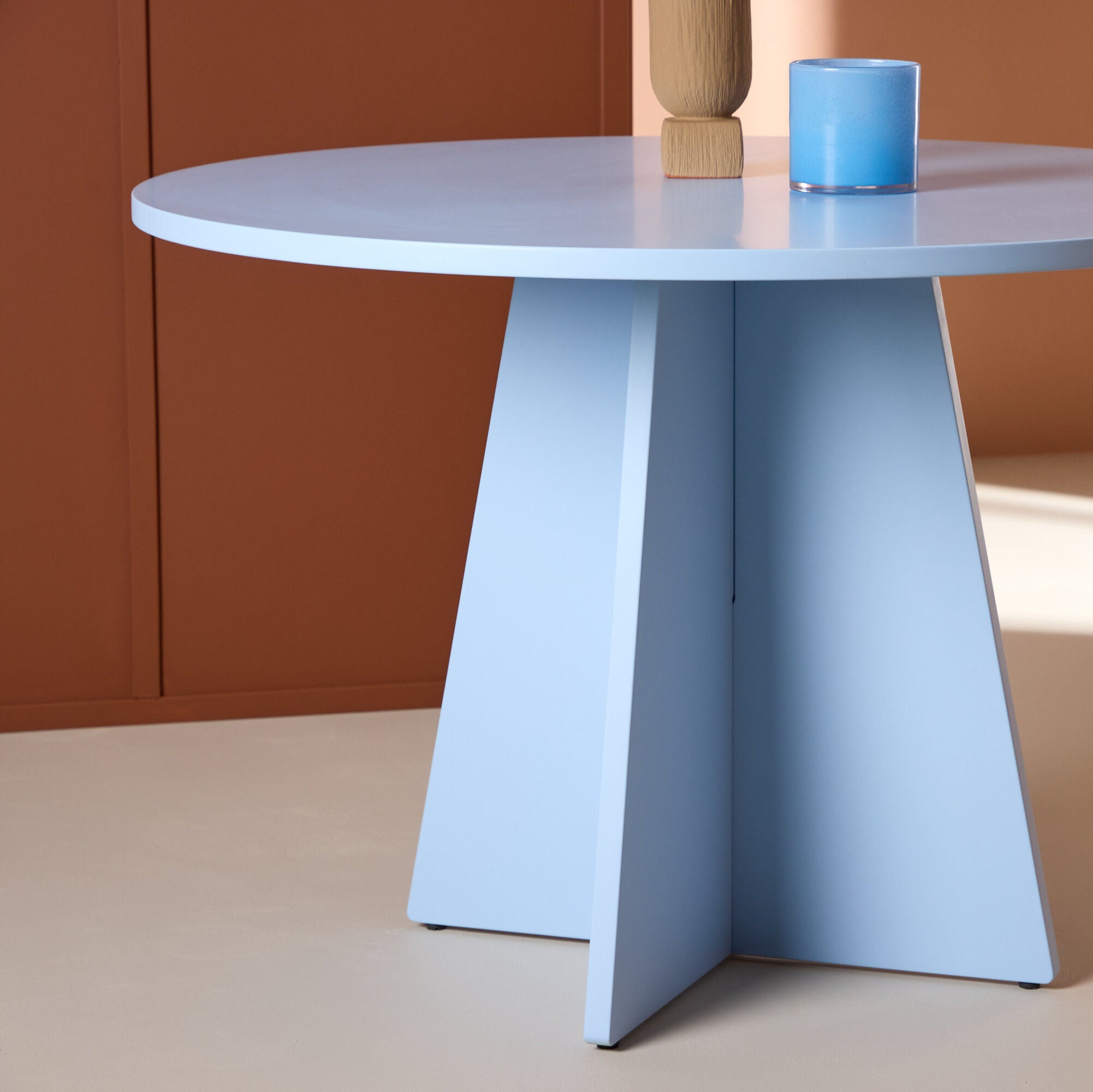 Bootcut Matbord – Babyblått Runt MDF Matbord 110cm