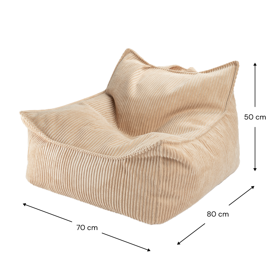 Mysig sittsäck Beanbag Stol för de Yngsta – Manchestertyg