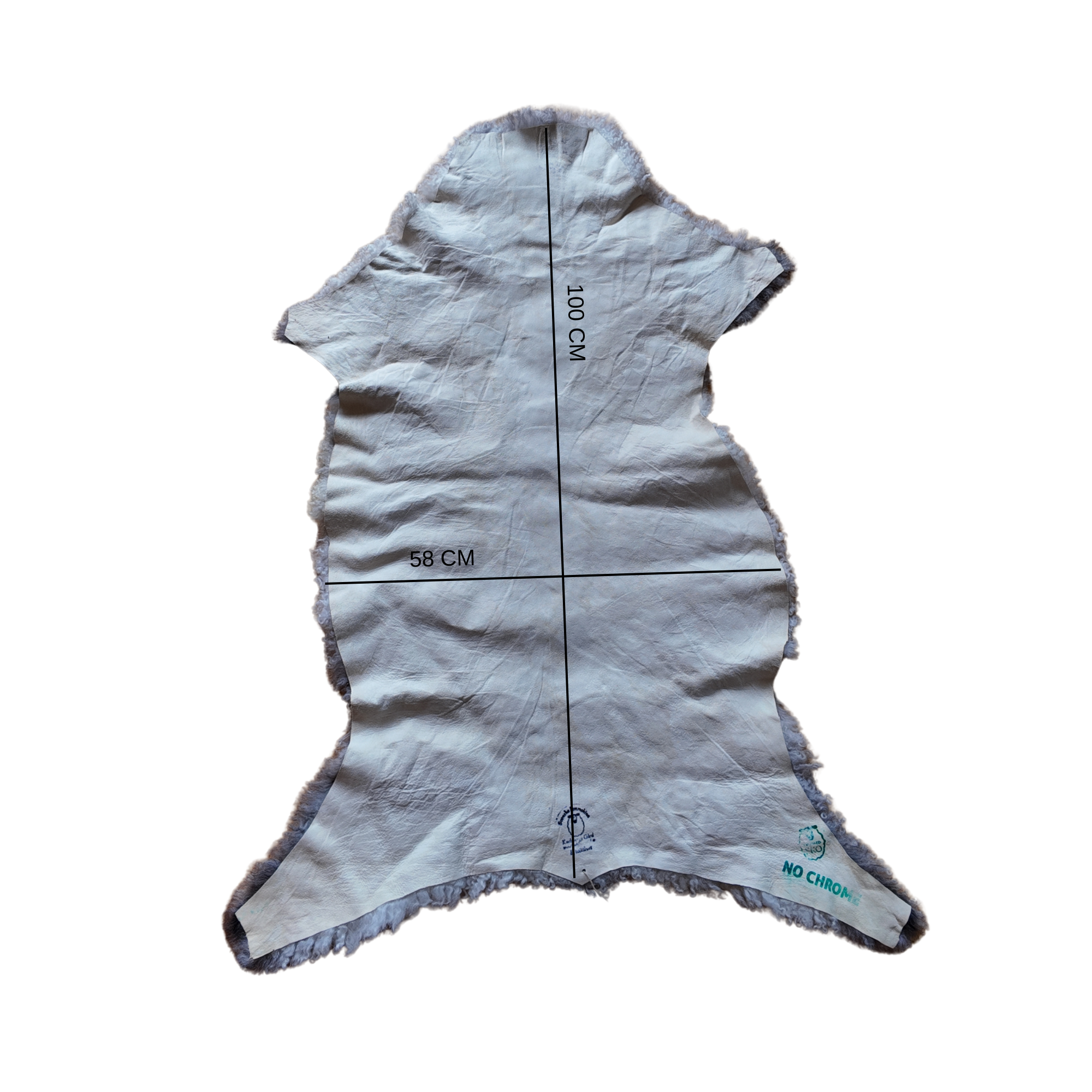 Svenskt Lammskinn Lockigt Vitt & Grått – Ekologiskt Fårskinn