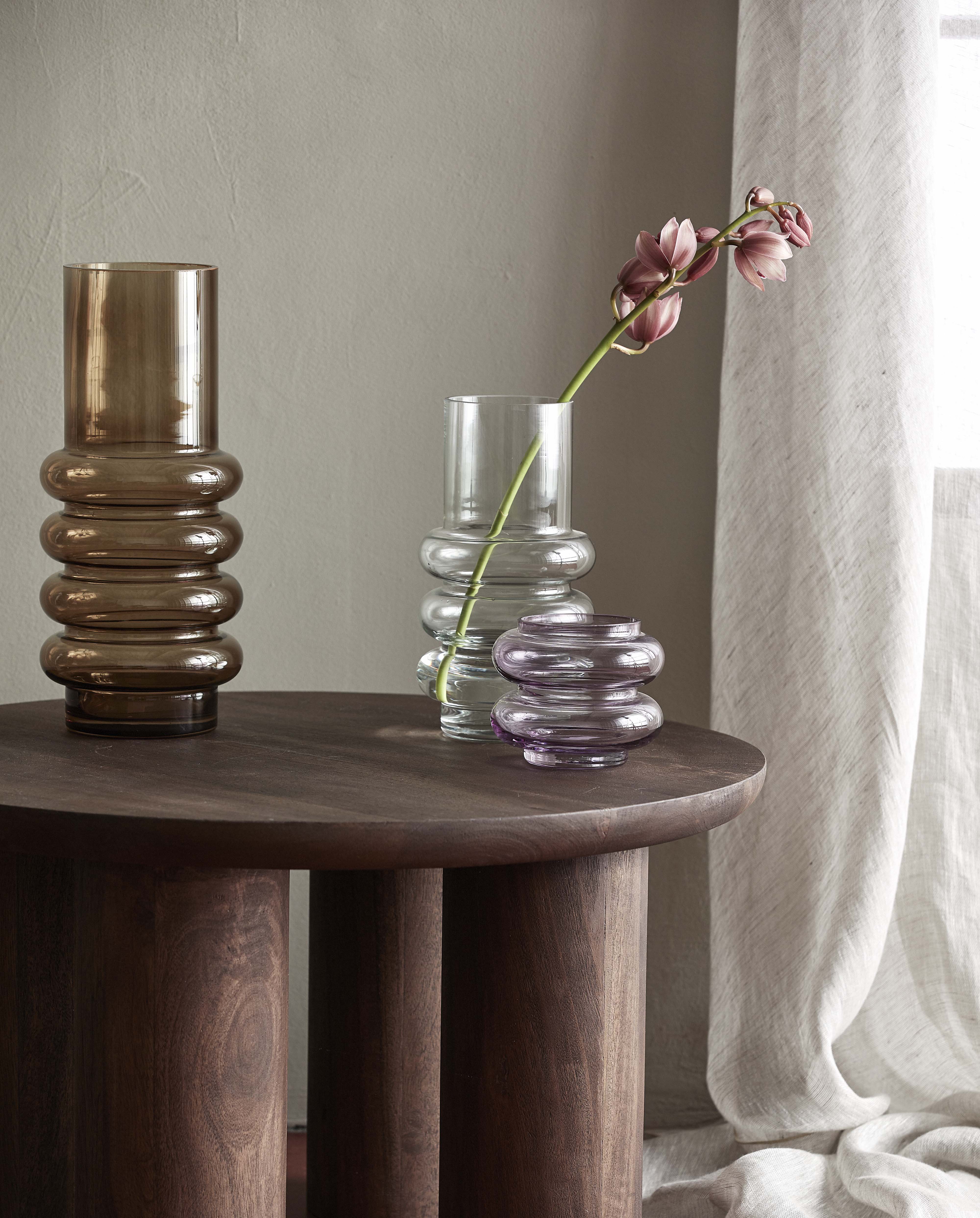 MAUI Vas L – Brun Skulptur i Glas