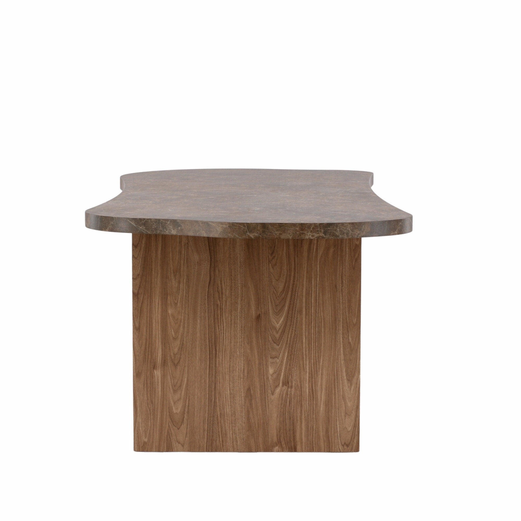 Eleonora Bord 100x230 cm – Brun med Marmorlook