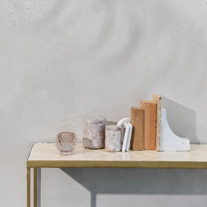 Marcera Konsolbord 100x80 cm - Guld med Klinker